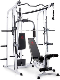 MARCY Smith Cage Workout Machine Full Body StrengthTraining Home Gym Equipment System with Leg Developer, Press Bar, PEC Deck, and Squat Rack