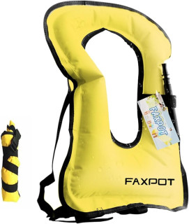 Snorkel Vest, Adults Portable Kayaking Buoyancy Inflatable Swim Vest Jackets, Diving Surfing Adjustable Snorkeling Vest Swimming Jacket for Outdoor Water Sports Fun Safety