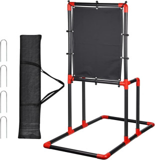 Baseball Strike Zone Target with Adjustable Height, Olpchee Wiffle Ball Training Zone Target Portable Pitching Trainer for Kids to Adult, 45.2'' to 49'' Adjustable/Easy Assembly