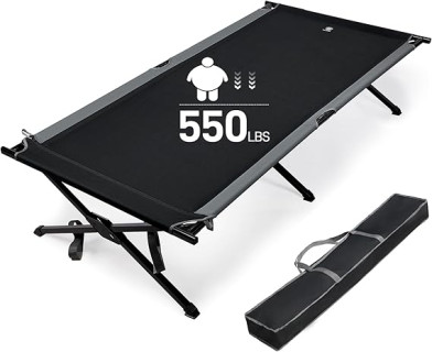 EVER ADVANCED Extra Wide Camping Cot for Adults Oversized XXL Sleeping Cots Folding Cot Bed with Carry Bag, 84.3