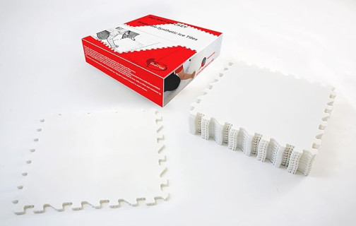 Potent Skate-Able Synthetic Ice Tiles - Safe for Skates, Expandable Hockey Training Surface, Easy to Assemble