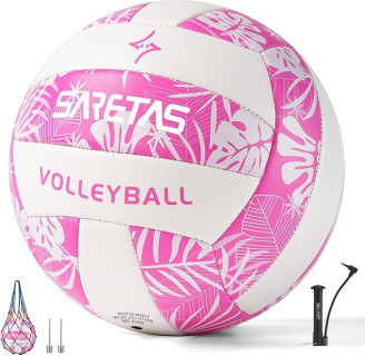 Volleyball Soft Beach Volleyball - Official Size for School, Indoor, Outdoor and Play Game Gym Workout - Play for Girls, Adults and Family.