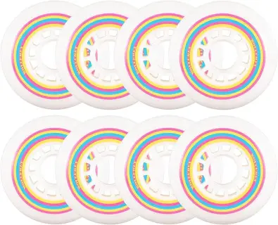 Rollerex Lollipop Boardwalk Inline Skate Wheels (8-Pack with Bearings, Spacers and Washers) (Various Size Options Available)