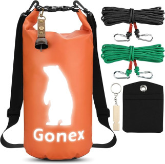 Gonex Bear Bag 10L with Bell Whistle for Camping Food Storage Waterproof Bear Proof Ultralight Hanging Canister for Backpacking, Hiking, Fishing, Kayaking