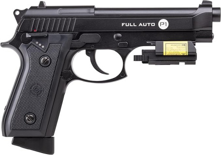 Crosman CFAMP1L Full Auto P1 CO2-Powered BB Air Pistol With Laser Sight (Class II <1 mW)
