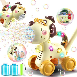 Automatic Bubble Machine for Toddlers: Portable Dog Bubble Maker Blower Toys for 3 4 5 6 Year Old Boy Girl Kids Outdoor Toys for Easter Party Birthday