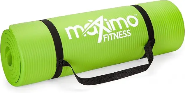 Maximo Fitness Yoga Mat - Multipurpose Exercise Mat for Men, Women and Kids, Ideal Non Slip Workout Mats for Yoga, Pilates, Gym Exercise with Carrying Strap