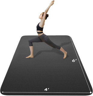 FrenzyBird Large Yoga Mat 6'x 4'（72”x 48”）—1/4