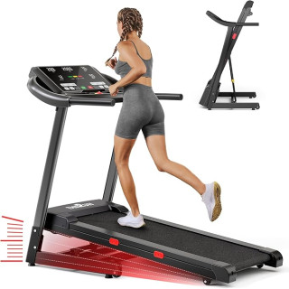 THERUN Incline Treadmill, 0-12% Auto Incline Treadmill for Running and Walking, 300 lbs Weight Capacity, Wide Belt, 3.0 HP, 18