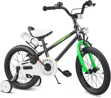 Glaf 12 14 16 Inch Kids Bike with Training Wheels for Boys and Girls Ages 3+ Years Old Bike Bicycle with Water Bottle Holder,Bell, Lightweight, Adjustable Seat/Handlebars