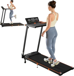 3 in 1 Under Desk Treadmill With Incline - Walking Pad With Removable Desk Workstation, 3.5HP Foldable Compact for Home Small Office - Wristband Remote Control
