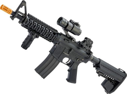 Evike Airsoft - Tokyo Marui Next Generation Recoil Shock System Colt Licensed M4 AEG Airsoft Rifle (Color: Black/CQB-R)