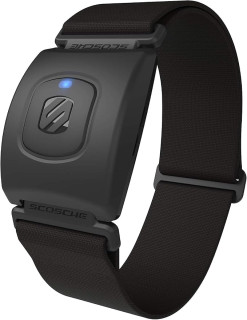 Scosche Rhythm R+2.0: Waterproof/Dustproof Armband with ANT+ & BLE Bluetooth Smart for Hyper Accurate Workout Heart Rate Monitoring with Wahoo, Peloton, LED Monitor, DDP Yoga, Strava