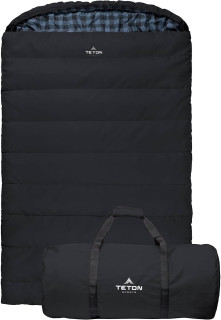 TETON Mammoth, 20 Degree and 0 Degree Sleeping Bags, Double Sleeping Bag, A Warm Bag the Whole Family can Enjoy. Great Sleeping Bag for Camping, Hunting and Base Camp. Compression Sack Included