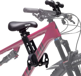 Kids Ride Shotgun - Front Mounted Child Bike Seat and Handlebar Accessory Combo Pack | Made for Mountain Bikes