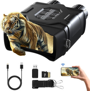 GTHUNDER Night Vision Goggles, Night Vision Binoculars – 4K UHD Video, 52MP Photos, App Remote Control, 10X Zoom, 4