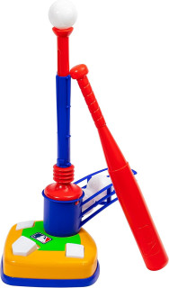 Franklin Sports Kids Teeball Tee - 2-in-1 Super Star Batter - Youth Baseball and Teeball Batting Tee + Pitching Machine - Perfect Kids + Toddlers Toy Set