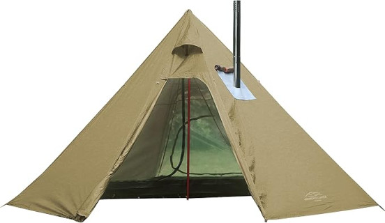 4 Persons 5lb Lightweight Tipi Hot Tents with Stove Jack, 7'3
