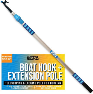 Telescoping Boat Hook Pole, Push Pole with 3/4