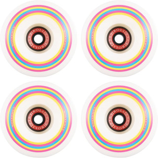 Rollerex Lollipop Boardwalk 76A 70mm Longboard Wheels, 4-Pack (w/Bearings, Spacers and Washers)