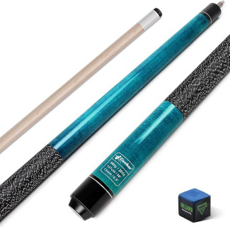 Pool Cues, 58 Inch 2-Piece Pool Sticks for Adults, House Bar Billiards Table Sticks 18 19 20 21 oz, Hardwood Billiard Cue in Purple Blue Green Orange Red Brown Selectable