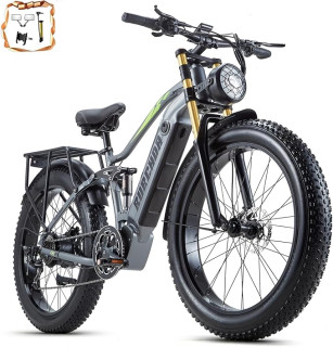 Dual Motor 2000W/1000W Electric Bike for Adult 48V 30AH/20Ah Removable Battery Up to &120 Miles Long Range 26