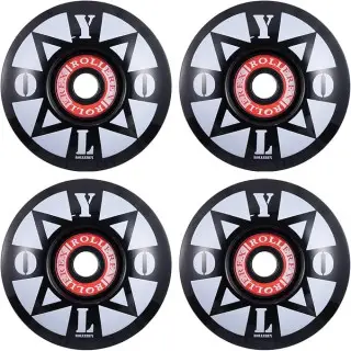 Rollerex YOLO Skateboard Wheels (52 mm) (92A) (4-Pack with Bearings, Spacers and Washers)