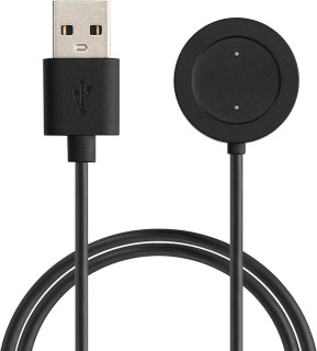 kwmobile USB Cable Charger Compatible with Xiaomi Mi Watch Color Sport / S1 Active Cable - Charging Chord for Smart Watch - Black