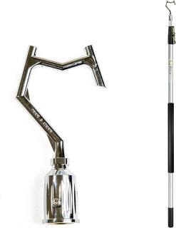 DOCA Boat Hook - 5-12 Ft (18+ Ft Reach) - Christmas Light Pole Hanger Tool - Durable & Lightweight Utility Hook for Docking, Tree Debris Removal