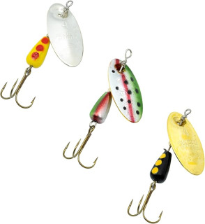 Panther Martin Fishing Lures 3-Pack All Time Greatest Fish Catcher World Famous Spinning Lures in Value Kit Spinners for Trout, Salmon, Panfish, Bass, Crappie & Perch