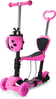 Banana Bike & LAVA Sport 3 Wheeled Mini Riding Scooter for Kids - Light Up Wheels - Height Adjustable and Removable Seat for Toddlers