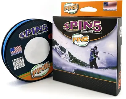 Spin5 Advanced 5-End Braided Fishing Line - USA Made - Superior Roundness for Longer Casts, Ideal for Spinning & Baitcasting Reels