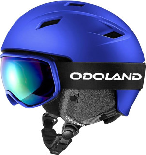 Odoland Ski Helmet and Goggles Set, Snowboard Helmet Glasses for Men, Women & Youth - Shockproof/Windproof Gear for Skiing, Snowboarding