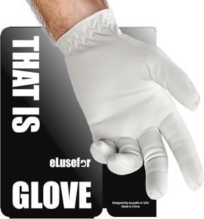 Tactile Enhanced Tour Class Golf Glove - Wrap-Finger Design, Cabretta Grip, Skin Fit, All-White Elegance