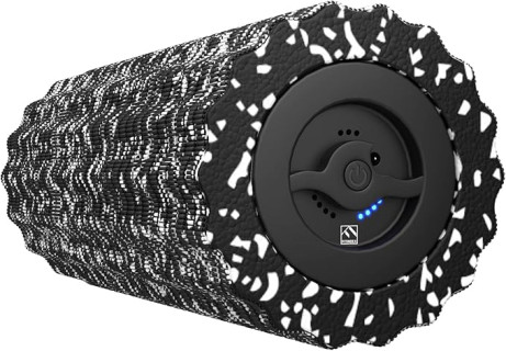FITINDEX Vibrating Foam Roller for Muscle Deep Tissue, Back Pain Relief, FSA or HSA Eligible, Leg Foot Neck Massager, Exercise, Pilates, Muscle Recovery, Physical Therapy, 4-Speed, Rechargeable, Black