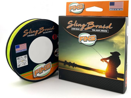 Sling Braided Fishing Line - Versatile, Compact Braid for All Fisheries - Super Smooth 8-End, 20% Stronger, Soft for Delicate Baits, Made in USA - Chartreuse - 15 lb - 300 yds