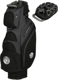 Golf Cart Bag, 14 Way Molded Lock Top Club Bag with Full-Length Dividers, Premium Silence Cart Bags for Men with Handles Ergonomic Padded Strap, Rain Hood