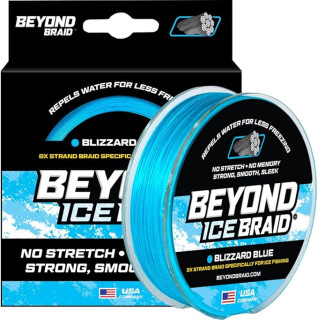 Beyond Braid Braided Fishing Line -Super Strong - Abrasion Resistant - No Stretch -Blue Camo, Moss Camo, White, Green, Pink, Blue, 4 Strand 8 Strand