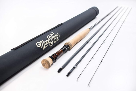Moonshine Rod Company Fly Fishing Rod with Carrying Case and Extra Rod Tip Section
