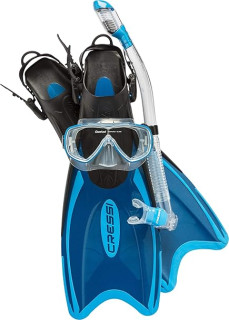 Cressi Adult Light Weight Premium Travel Snorkel Set - Mask & Fins Made in Italy - Palau Set: by Cressi, Quality Since 1946