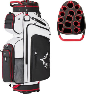 14-Way Golf Cart Bag, Premium Full Length Golf Bag for Men with Magnetic Leather Pocket, Handles and Rain Cover
