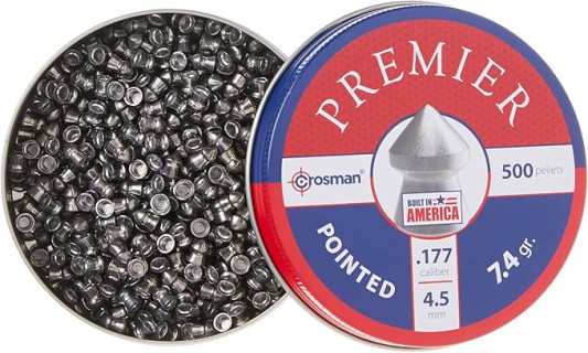Crosman 7-P577 Pointed .177-Caliber Pellets, lead(500-Count)