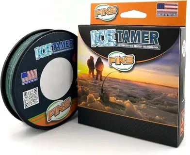 Icetamer Ice Fishing Braid - USA Made - Zero Water Absorption, Sub-Zero Performance, No Icing Issues, High Knot-Strength, Micro Diameter, Round Profile - Green - 4 lb - 150 Yds