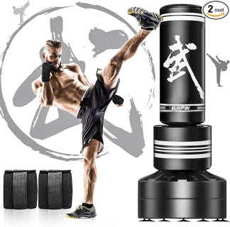 GIKPAL Freestanding Punching Bag with Boxing Gloves, Heavy Boxing Bag with Stand for Adult Kids, Kickboxing Bag for MMA Martial Arts Boxing Traning