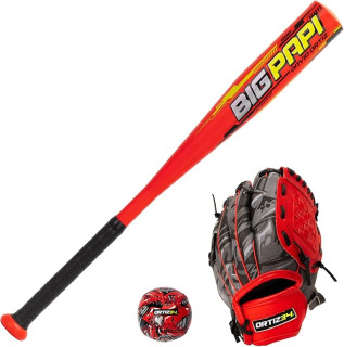 Youth T-Ball Set, 25” Signature Aluminum T-Ball Bat with -11 Drop, Foam Core T-Ball, 9” Lightweight Youth Glove, Vibrant Graffiti Print