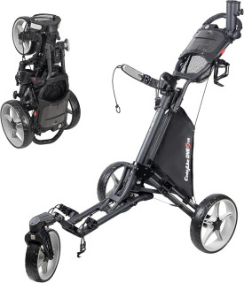 Caddytek CaddyLite One Swivel Version 8 Golf Push Cart Version 8 – 3-Wheel, 360° Swivel Front Wheel, One-Click Folding, Lightweight, Adjustable Handle