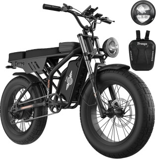 Freego Electric Dirt Bike for Adults, 1400W/48V/22.5Ah, 20x4.0 Fat Tires Ebike Off Road Electric Bicycles with Removable Battery, 34MPH & 45 Miles E-Bike 7-Speed UL Certified