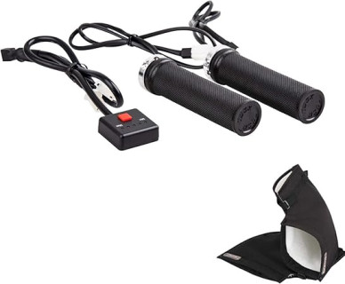 TUSK ATV Lock-On Heated Grips, Thumb Throttle Warmer, Cold Pro Hand Mitts