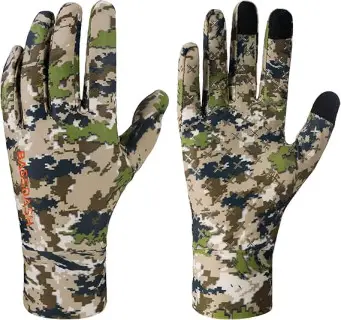 BASSDASH Men’s Camo Hunting Gloves UPF 50+ Lightweight Touchscreen Gloves for Warm Weather Fishing Hiking Outdoor Activities