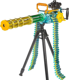 ArtCreativity Dart Gun Super Powerful Electronic Gatling Toy Gun for Kids, Mini Gun Rapid Toy Machine Gun with Foam Dart Blaster, Kids Revolving Toy Minigun with Automatic and Manual Mode